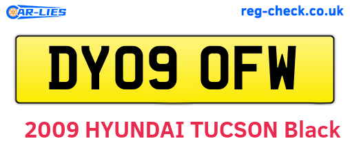 DY09OFW are the vehicle registration plates.