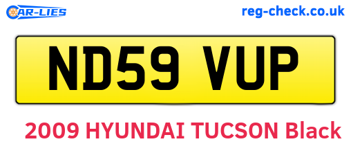 ND59VUP are the vehicle registration plates.