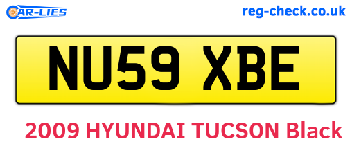 NU59XBE are the vehicle registration plates.
