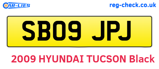 SB09JPJ are the vehicle registration plates.
