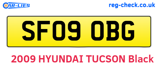 SF09OBG are the vehicle registration plates.