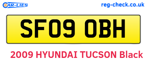 SF09OBH are the vehicle registration plates.