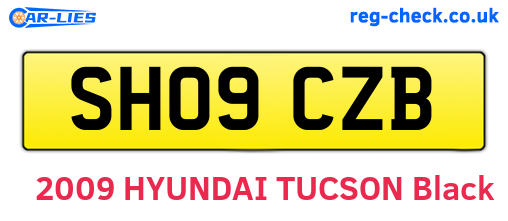 SH09CZB are the vehicle registration plates.