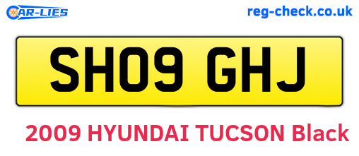 SH09GHJ are the vehicle registration plates.