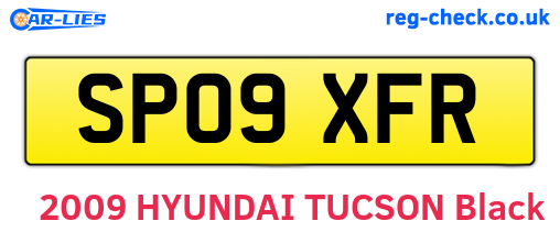 SP09XFR are the vehicle registration plates.