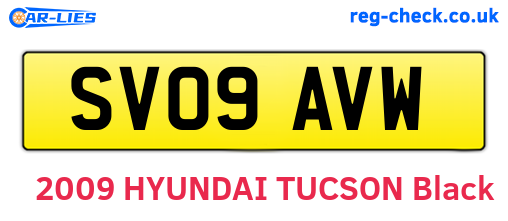 SV09AVW are the vehicle registration plates.