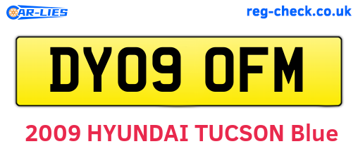 DY09OFM are the vehicle registration plates.