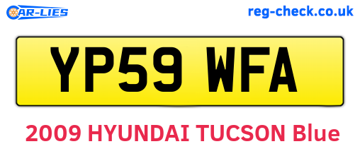YP59WFA are the vehicle registration plates.
