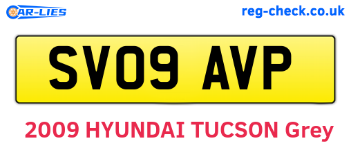 SV09AVP are the vehicle registration plates.