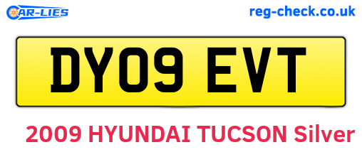 DY09EVT are the vehicle registration plates.