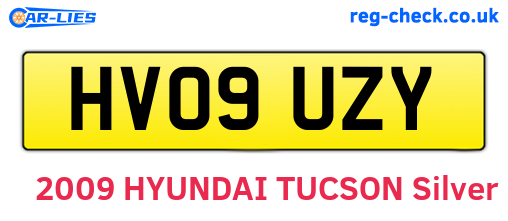 HV09UZY are the vehicle registration plates.