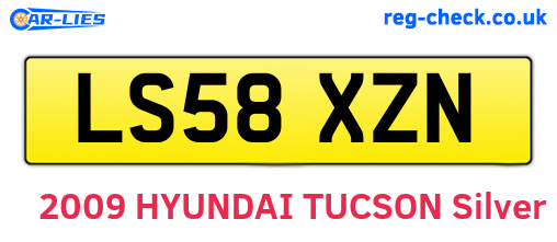 LS58XZN are the vehicle registration plates.