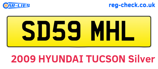 SD59MHL are the vehicle registration plates.