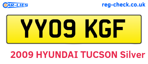 YY09KGF are the vehicle registration plates.