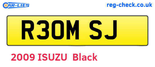 R30MSJ are the vehicle registration plates.
