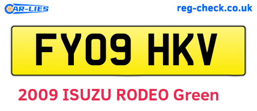 FY09HKV are the vehicle registration plates.