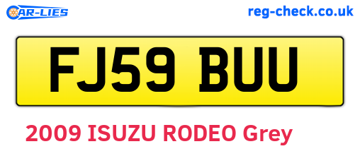 FJ59BUU are the vehicle registration plates.