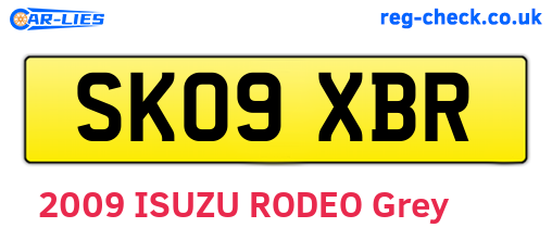 SK09XBR are the vehicle registration plates.