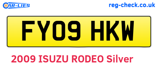 FY09HKW are the vehicle registration plates.