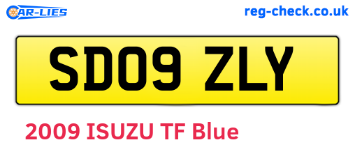SD09ZLY are the vehicle registration plates.