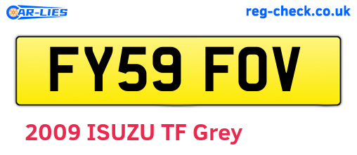 FY59FOV are the vehicle registration plates.