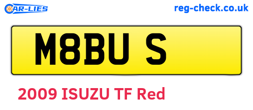 M8BUS are the vehicle registration plates.