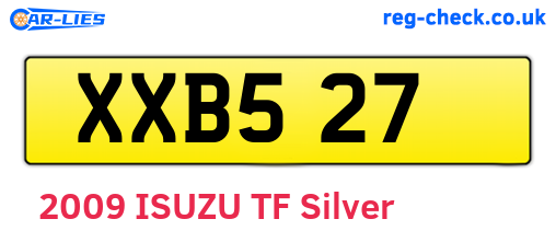 XXB527 are the vehicle registration plates.