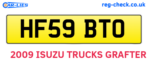 HF59BTO are the vehicle registration plates.