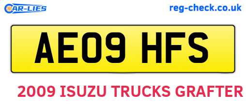 AE09HFS are the vehicle registration plates.