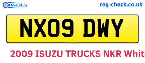 NX09DWY are the vehicle registration plates.