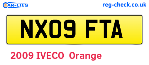 NX09FTA are the vehicle registration plates.