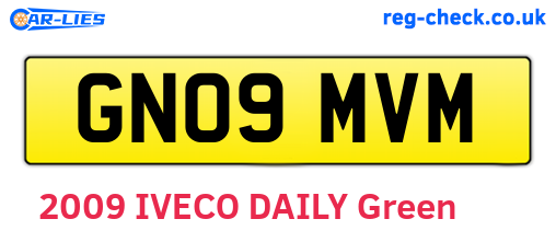 GN09MVM are the vehicle registration plates.