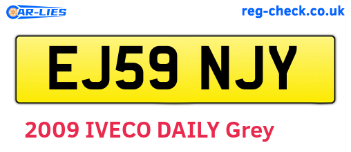 EJ59NJY are the vehicle registration plates.