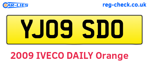 YJ09SDO are the vehicle registration plates.