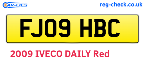 FJ09HBC are the vehicle registration plates.