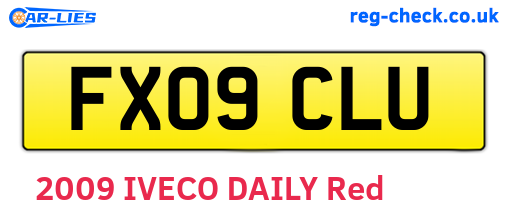 FX09CLU are the vehicle registration plates.