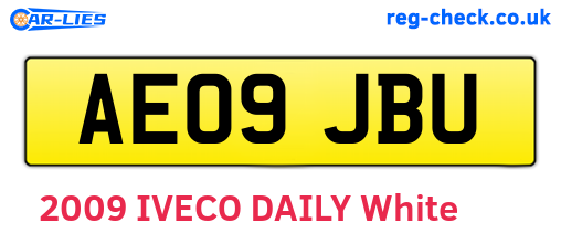 AE09JBU are the vehicle registration plates.