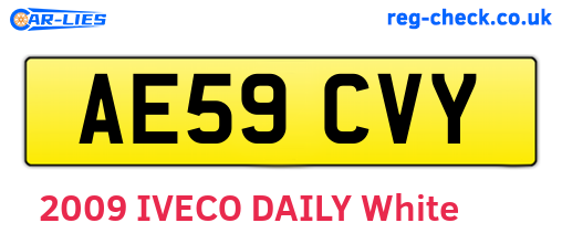 AE59CVY are the vehicle registration plates.