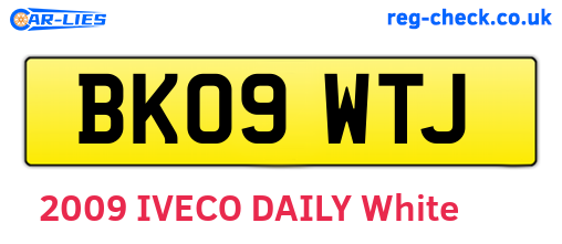BK09WTJ are the vehicle registration plates.