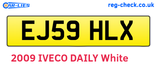 EJ59HLX are the vehicle registration plates.