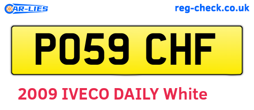 PO59CHF are the vehicle registration plates.