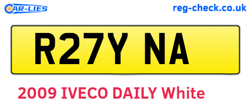 R27YNA are the vehicle registration plates.