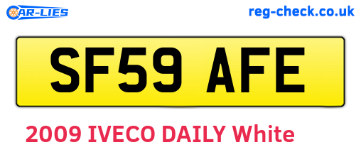 SF59AFE are the vehicle registration plates.