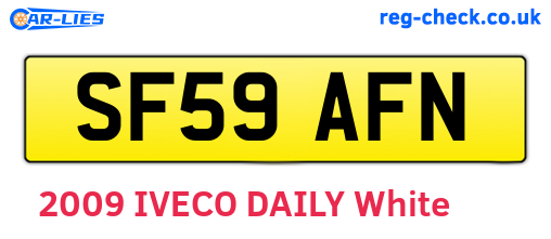 SF59AFN are the vehicle registration plates.