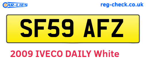 SF59AFZ are the vehicle registration plates.