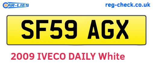 SF59AGX are the vehicle registration plates.