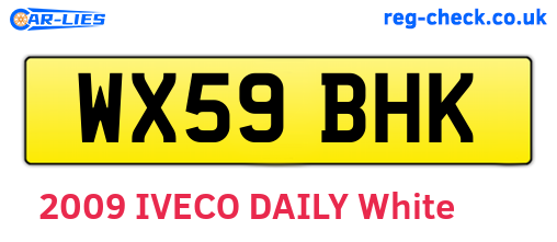 WX59BHK are the vehicle registration plates.