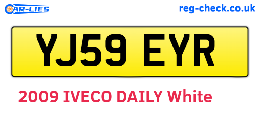 YJ59EYR are the vehicle registration plates.