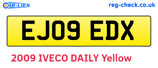 EJ09EDX are the vehicle registration plates.