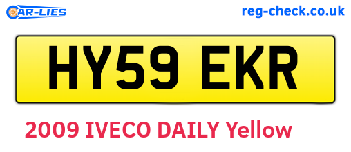 HY59EKR are the vehicle registration plates.